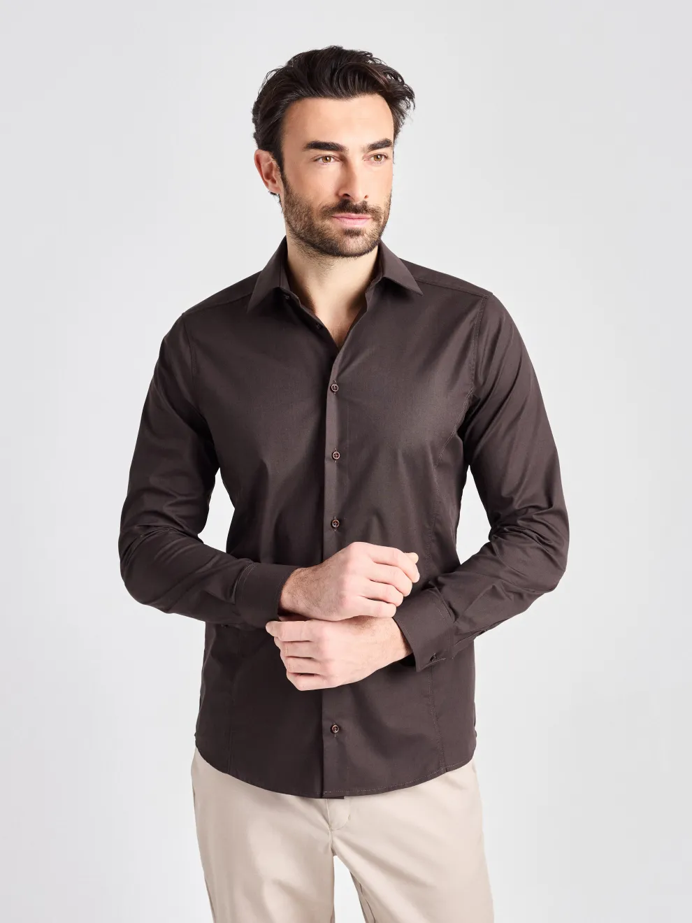 Pesaro Man - Hemd - chocolate
